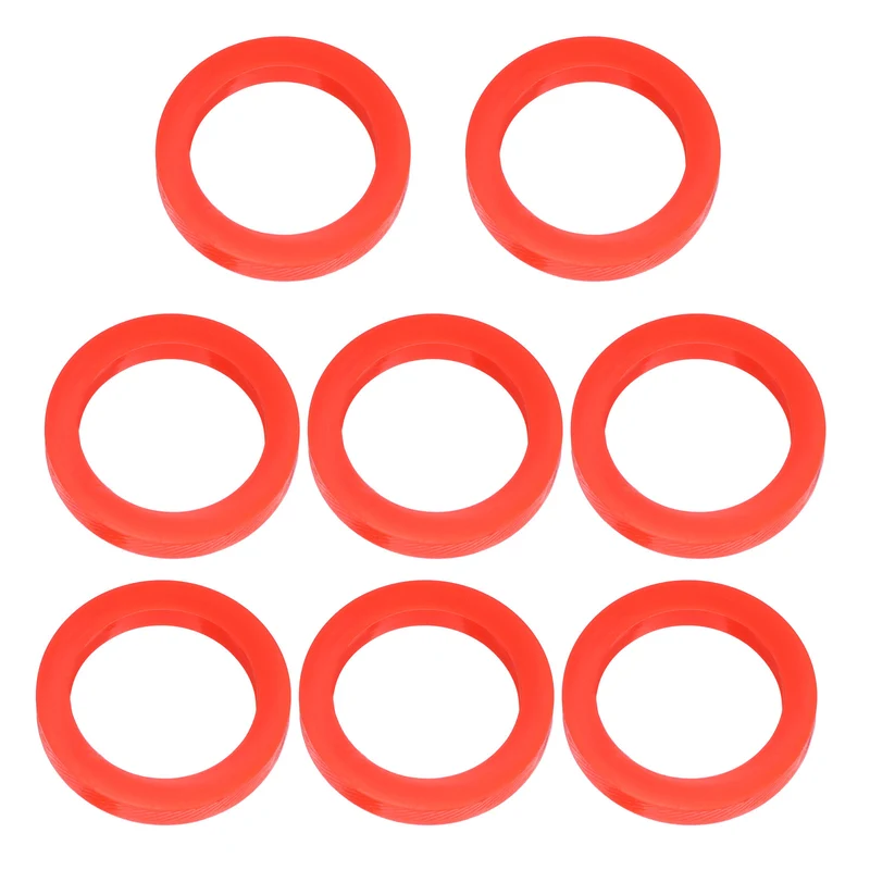 8Pcs Silicone Flat Washer DN32 1-1/4 " Gasket Sealing O Rings, Red