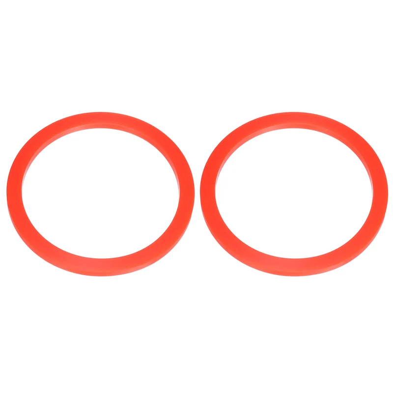 2Pcs Silicone Flat Washer DN125 5" Gasket Sealing O Rings, Red