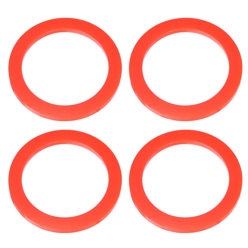 4Pcs Silicone Flat Washer DN80 3" Gasket Sealing O Rings, Red