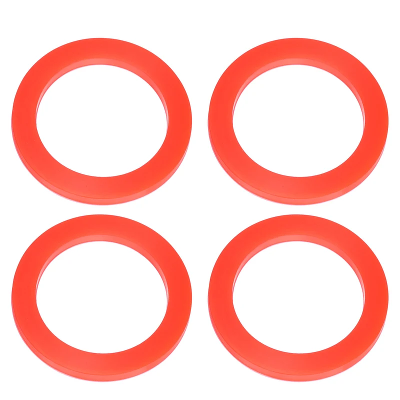 4Pcs Silicone Flat Washer DN65 2-1/2" Gasket Sealing O Rings, Red