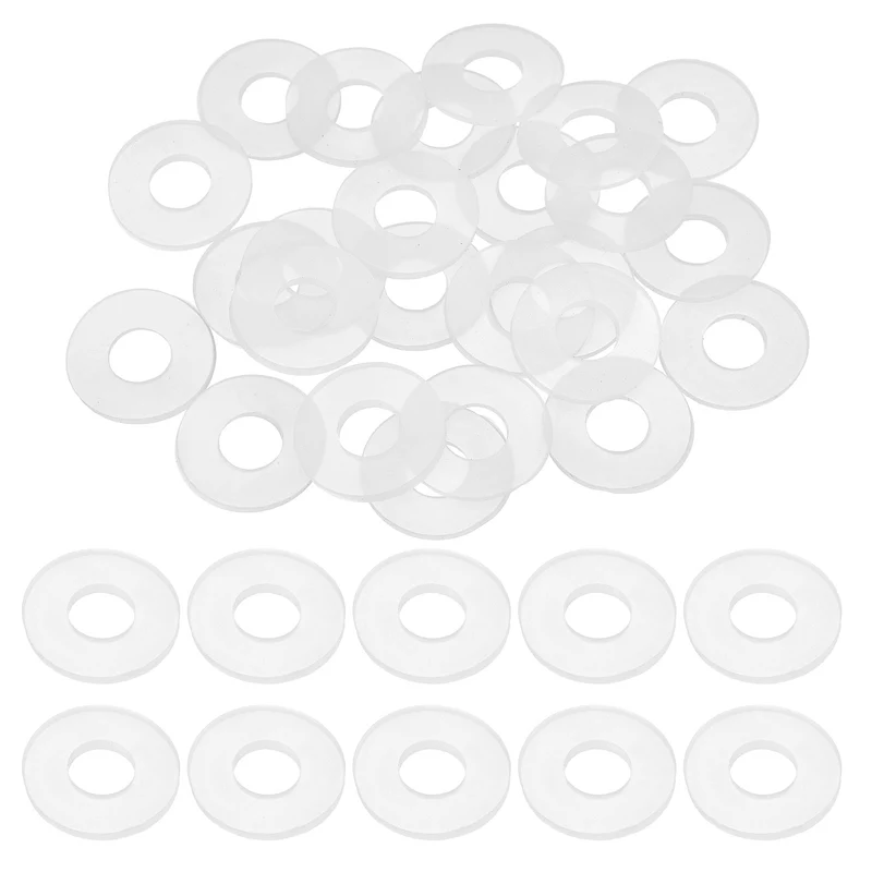 25Pcs M10 Silicone Flat Washer 10mm ID 25mm OD 2mm Thick O Sealing Ring