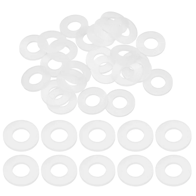 25Pcs M10 Silicone Flat Washer 10mm ID 20mm OD 2mm Thick O Sealing Ring