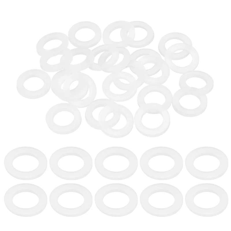 25Pcs M10 Silicone Flat Washer 10mm ID 16mm OD 2mm Thick O Sealing Ring