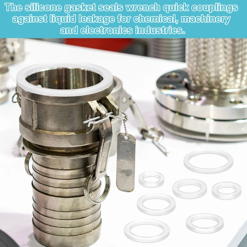 Silicone Flat Washer DN100 4" Gasket Sealing O Rings, Clear