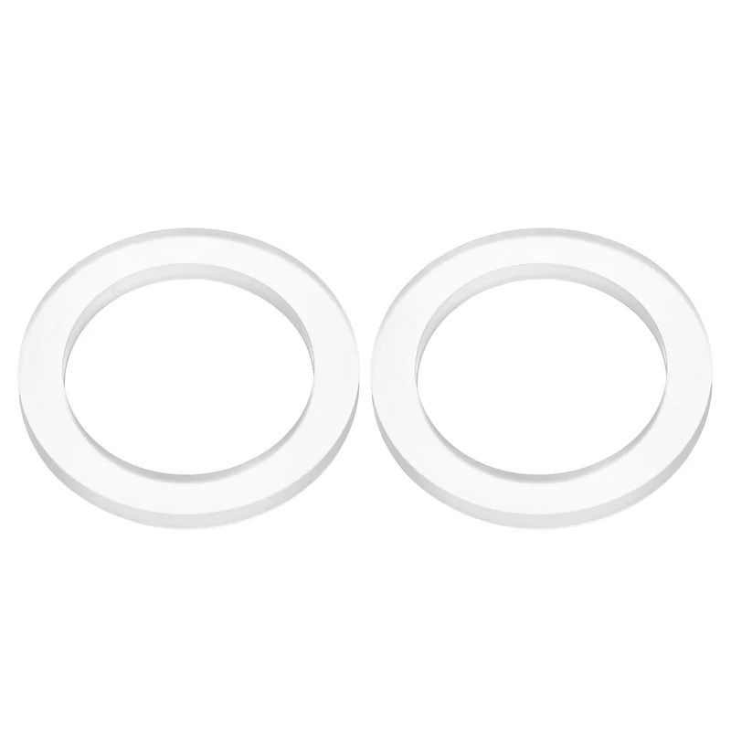 2Pcs Silicone Flat Washer DN65 2-1/2" Gasket Sealing O Rings, Clear