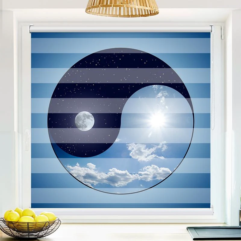 Klemmfix Doppelrollo "Yin und Yang" | Klemm Doppelrollo