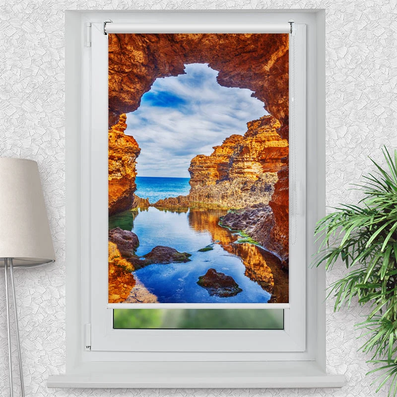 Klemmfix Rollo "Australien Meer" | Motiv-Klemmrollo