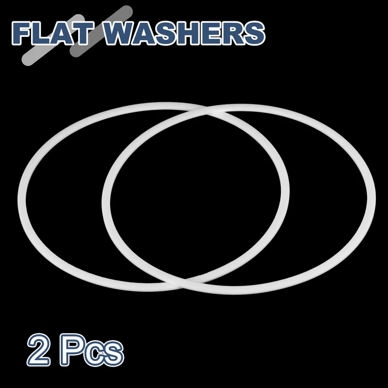 M150 PTFE Flat Washer, 2 Pcs 150x160x2mm O-Ring Sealing Gasket, White