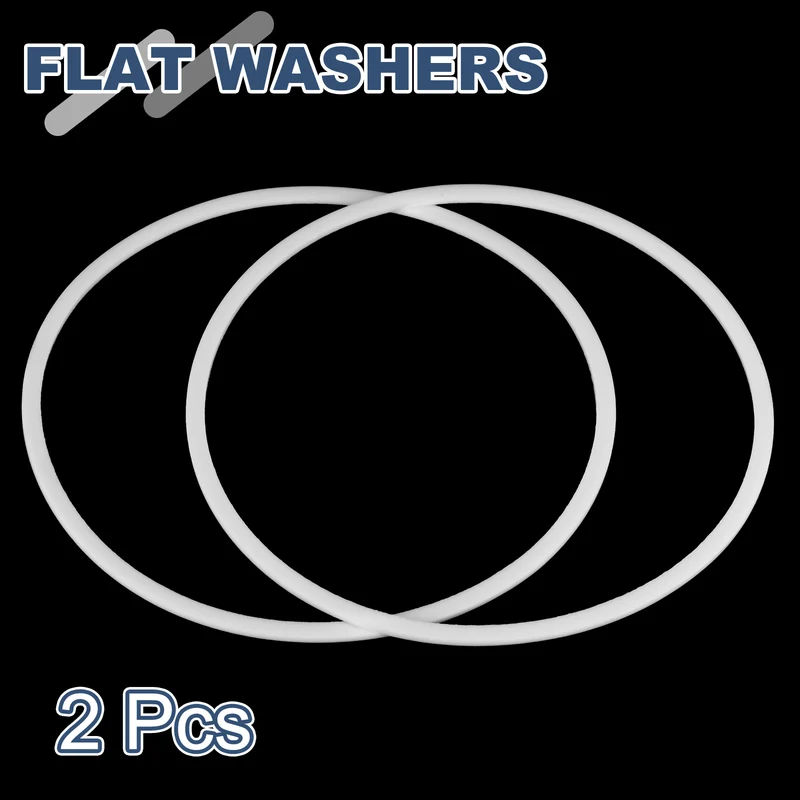 M140 PTFE Flat Washer, 2 Pcs 140x150x2mm O-Ring Sealing Gasket, White