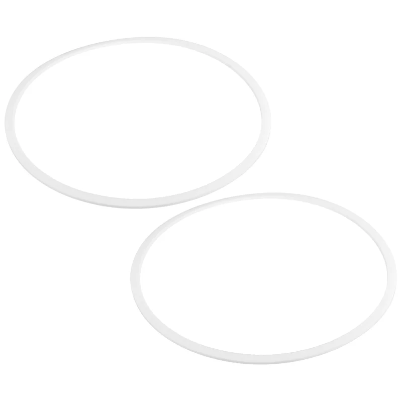 M135 PTFE Flat Washer, 2 Pcs 135x145x2mm O-Ring Sealing Gasket, White