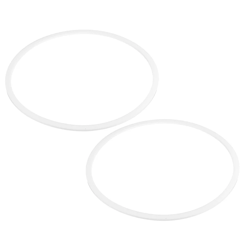 M125 PTFE Flat Washer, 2 Pcs 125x135x2mm O-Ring Sealing Gasket, White