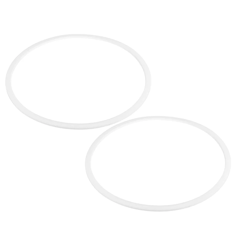 M120 PTFE Flat Washer, 2 Pcs 120x130x2mm O-Ring Sealing Gasket, White