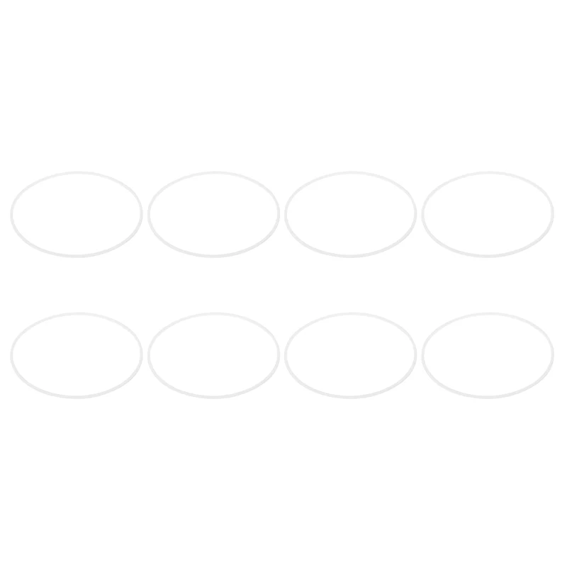 M120 PTFE Flat Washer, 8 Pcs 120x125x1.5mm O-Ring Sealing Gasket, White