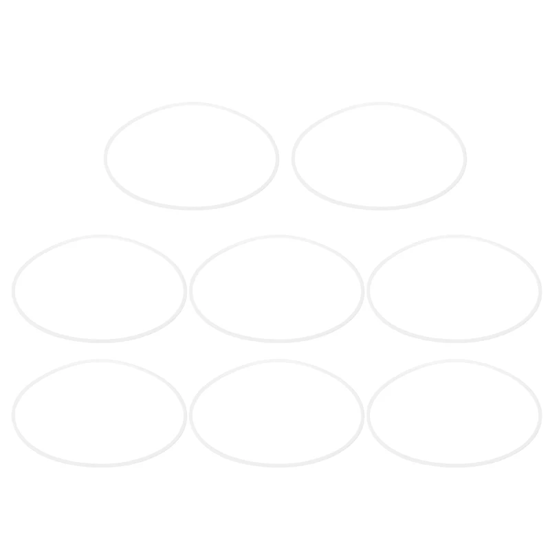 M125 PTFE Flat Washer, 8 Pcs 125x130x1.5mm O-Ring Sealing Gasket, White