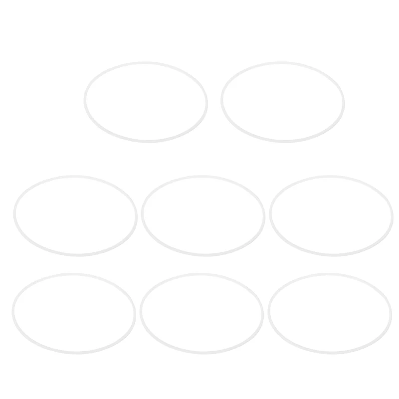 M115 PTFE Flat Washer, 8 Pcs 115x120x1.5mm O-Ring Sealing Gasket, White