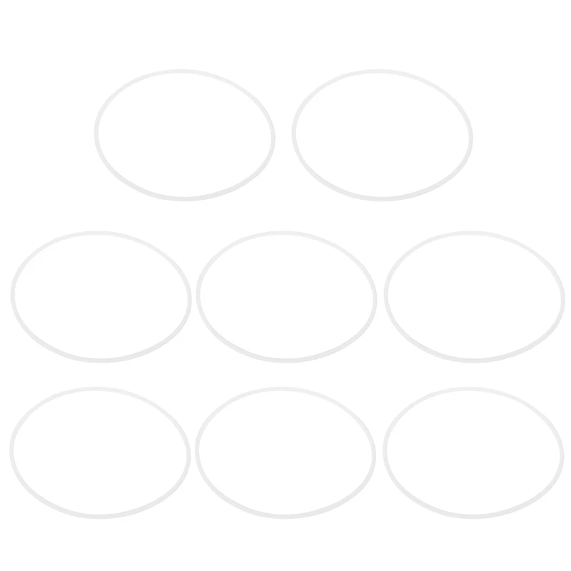 M110 PTFE Flat Washer, 8 Pcs 110x115x1.5mm O-Ring Sealing Gasket, White