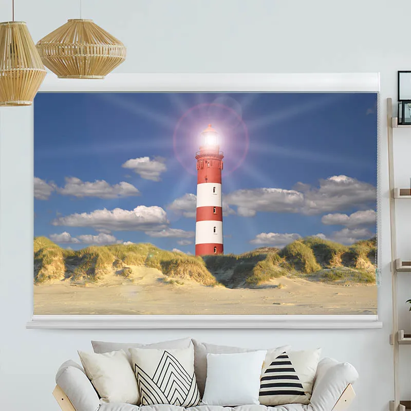 Kassettenrollo Motiv "Leuchtturm" | bis B 420 x H 420 cm