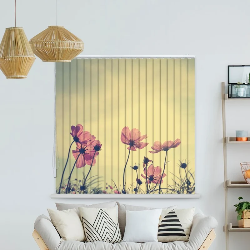 Lamellenvorhang Motiv "Vintage Blumen"