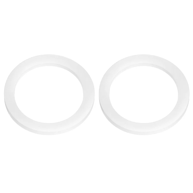 2Pcs Silicone Flat Washer DN80 3" Gasket Sealing O Rings, White