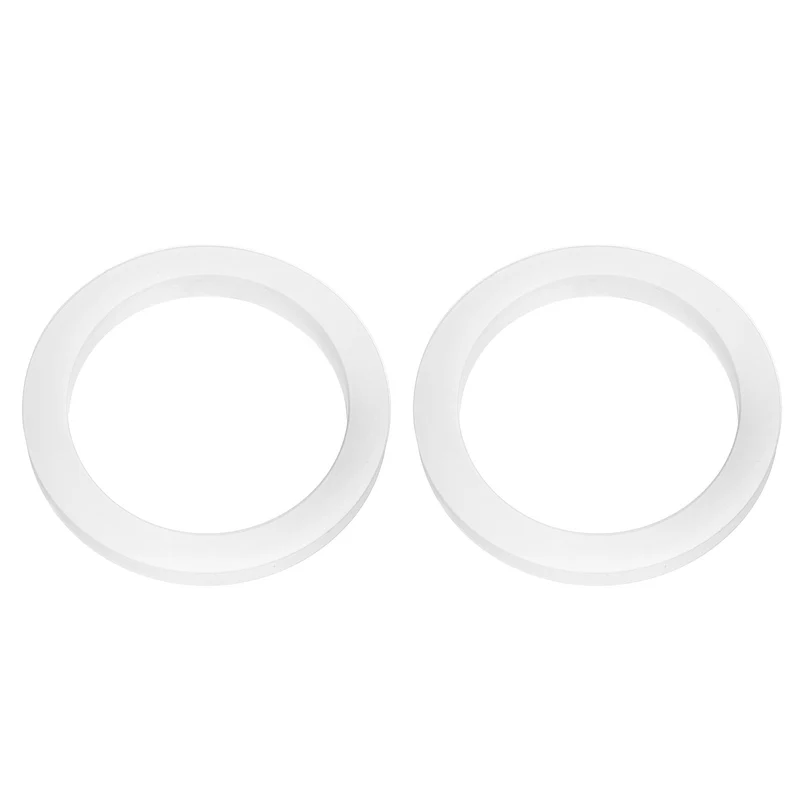 2Pcs Silicone Flat Washer DN65 2-1/2" Gasket Sealing O Rings, White