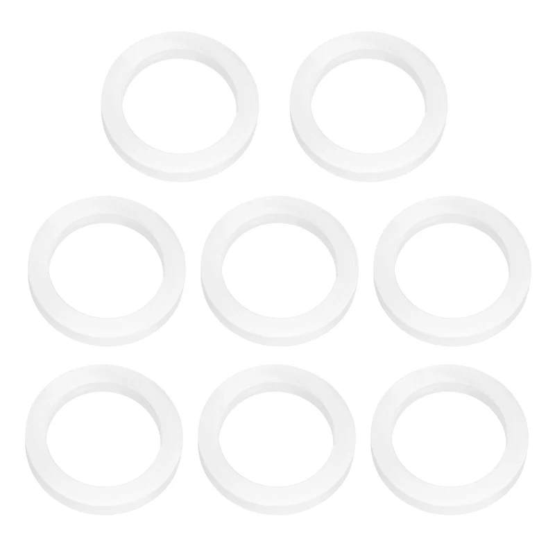 8Pcs Silicone Flat Washer DN32 1-1/4 " Gasket Sealing O Rings, White