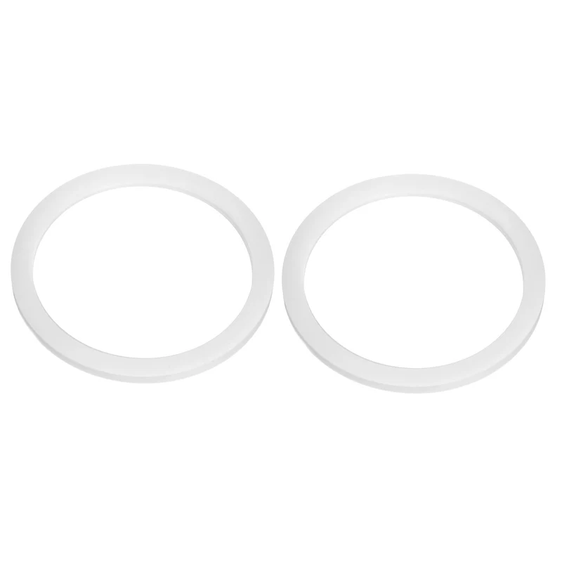 2Pcs Silicone Flat Washer DN125 5" Gasket Sealing O Rings, White