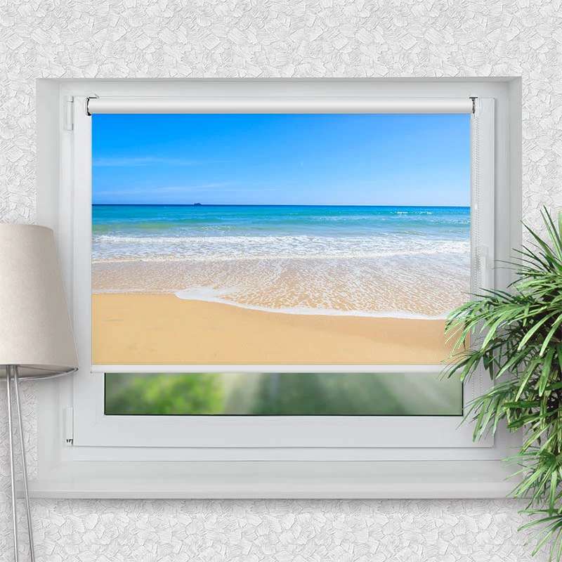 Klemmfix Rollo "Strand und Meer" | Motiv-Klemmrollo