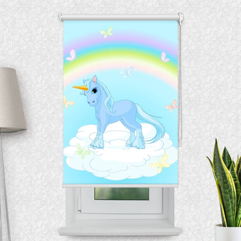 Motivrollo 'Einhorn auf der Wolke' | Bis B 430 x H 440 cm