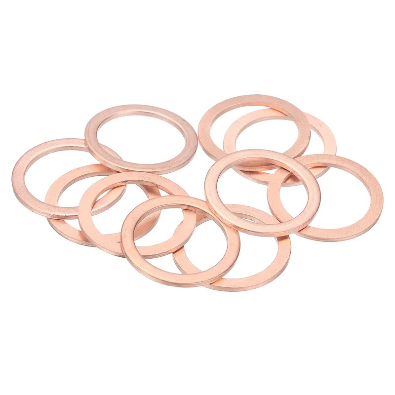 14pcs Copper Flat Washers M20x26x1.5mm Sealing Ring Plug Gaskets