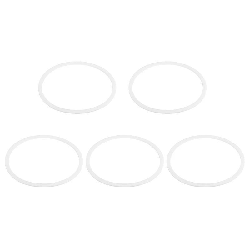 M95 PTFE Flat Washer, 5 Pcs 95x105x2mm O-Ring Sealing Gasket, White