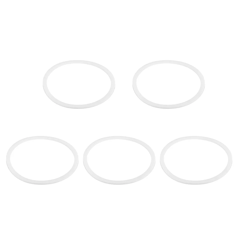 M80 PTFE Flat Washer, 5 Pcs 80x90x2mm O-Ring Sealing Gasket, White