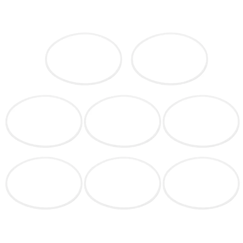 M100 PTFE Flat Washer, 8 Pcs 100x105x1.5mm O-Ring Sealing Gasket, White