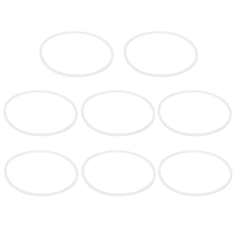 M80 PTFE Flat Washer, 8 Pcs 80x85x1.5mm O-Ring Sealing Gasket, White