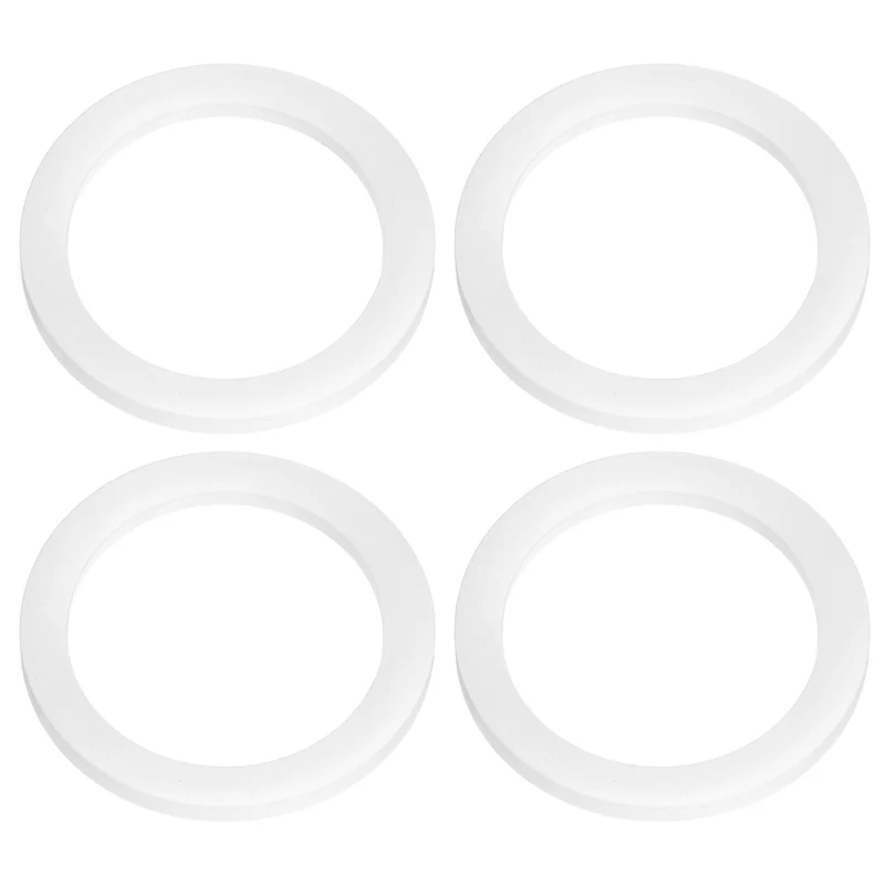 4Pcs Silicone Flat Washer DN80 3" Gasket Sealing O Rings, White