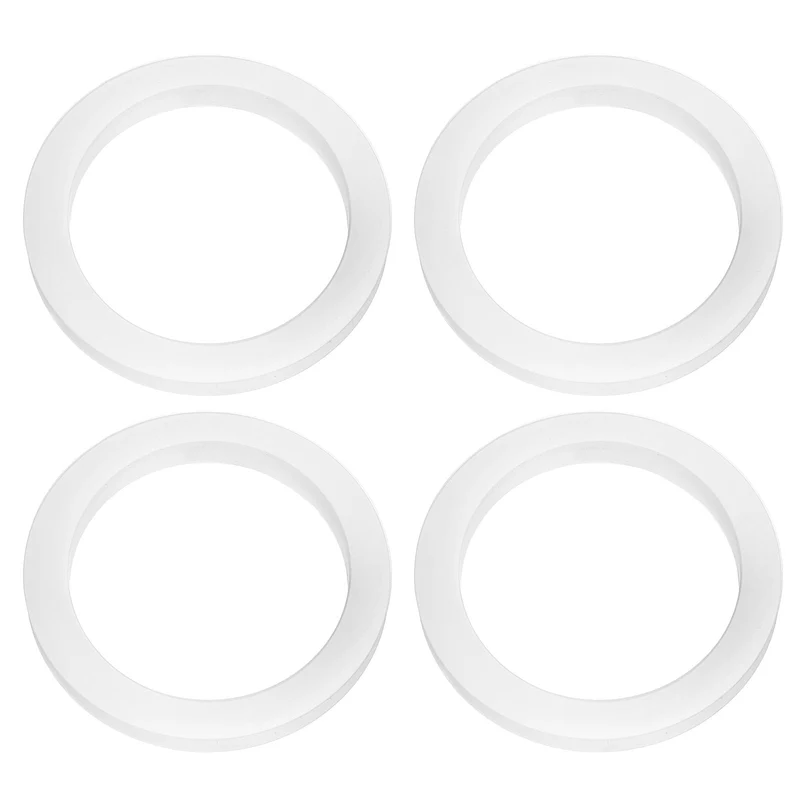 4Pcs Silicone Flat Washer DN65 2-1/2" Gasket Sealing O Rings, White