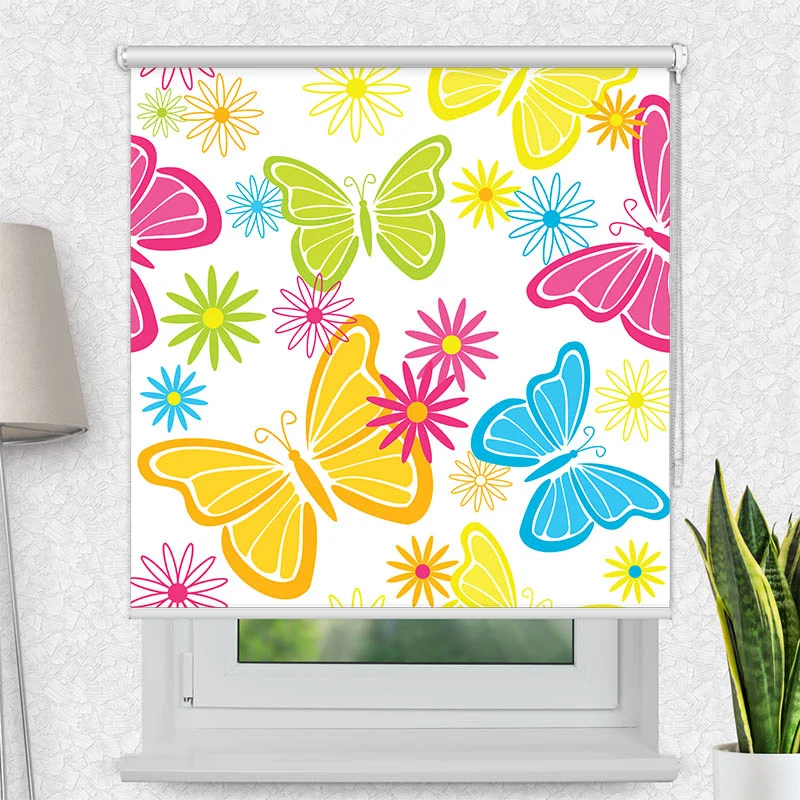 Motivrollo 'Schmetterlinge Grafik' | Bis B 430 x H 440 cm
