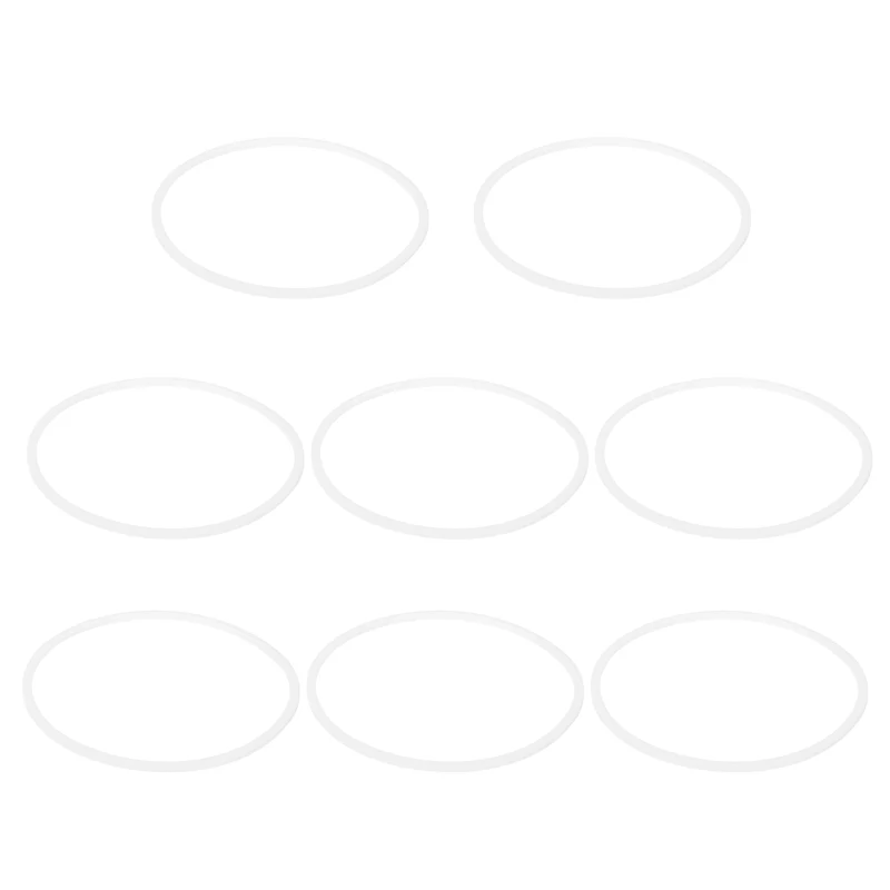 M70 PTFE Flat Washer, 8 Pcs 70x75x1.5mm O-Ring Sealing Gasket, White