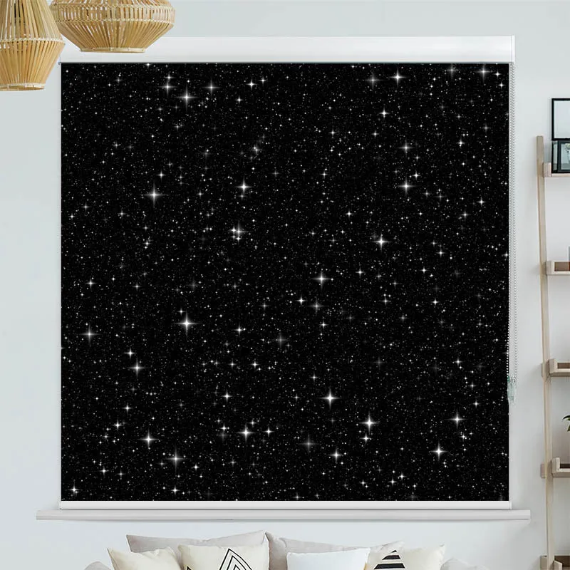 Kassettenrollo Motiv "Sterne Nachthimmel" | bis B 420 x H 420 cm