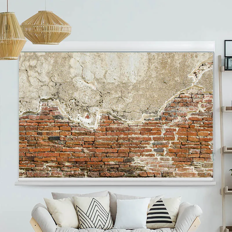 Kassettenrollo Motiv "Alte Steinmauer mit Putz" | bis B 420 x H 420 cm