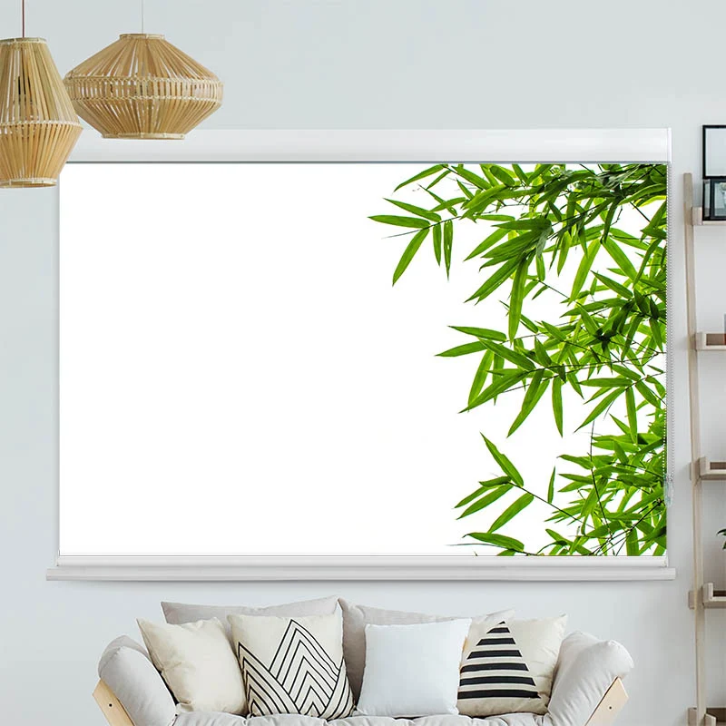 Kassettenrollo Motiv "Bambusblaetter Freigestellt" | bis B 420 x H 420 cm