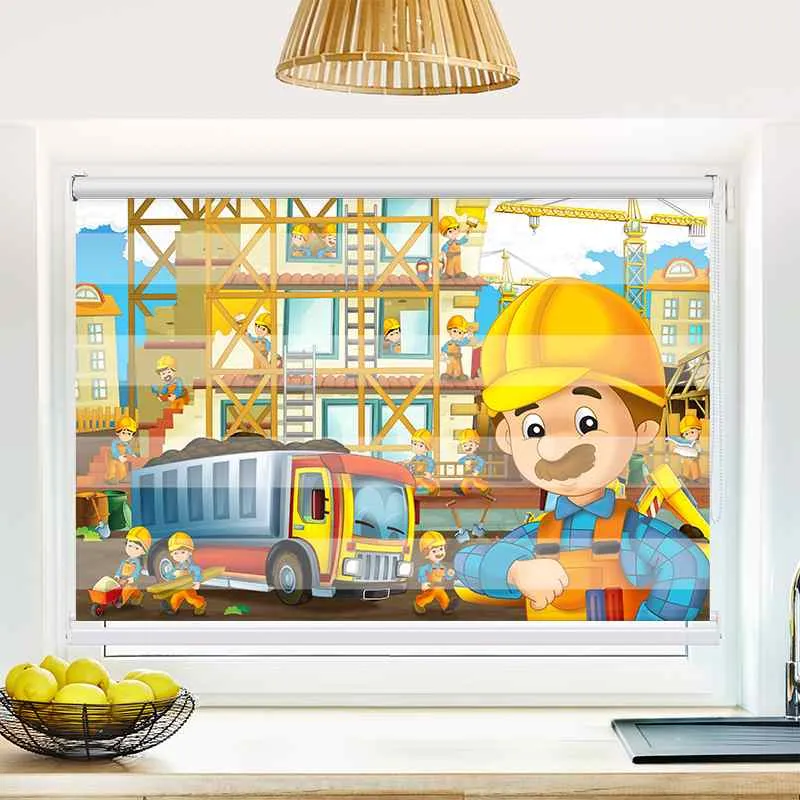Klemmfix Doppelrollo "Baustelle" | Klemm Doppelrollo