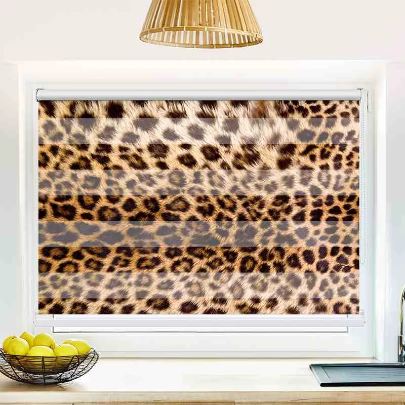 Klemmfix Doppelrollo "Leopardenmuster" | Klemm Doppelrollo
