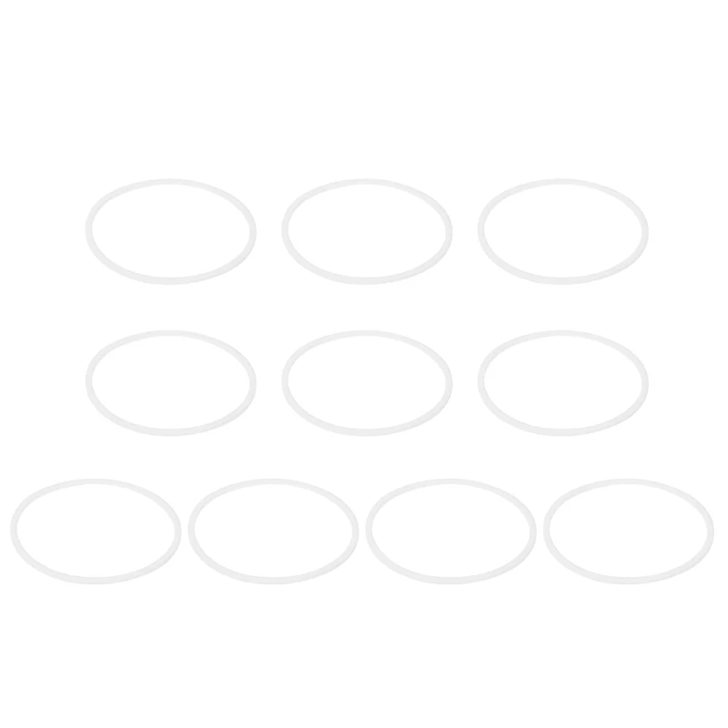 M58 PTFE Flat Washer, 10 Pcs 58x63x1.5mm O-Ring Sealing Gasket, White