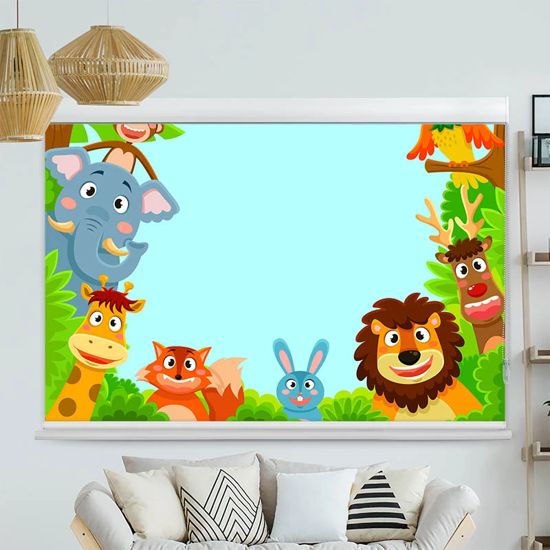 Kassettenrollo Motiv "Wilde Tiere" | bis B 420 x H 420 cm