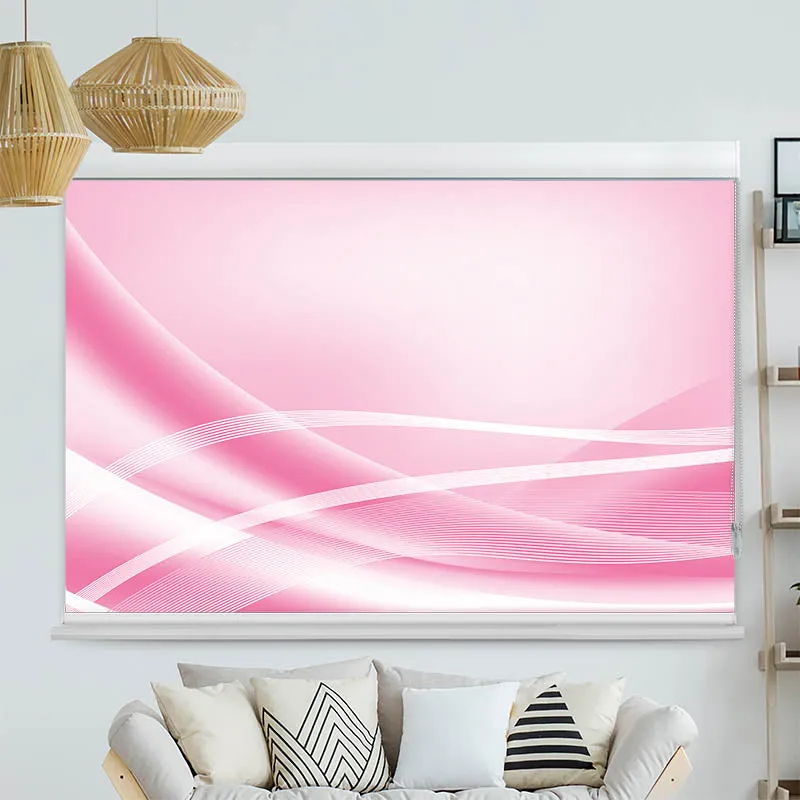 Kassettenrollo Motiv "Grafik Rosa" | bis B 420 x H 420 cm