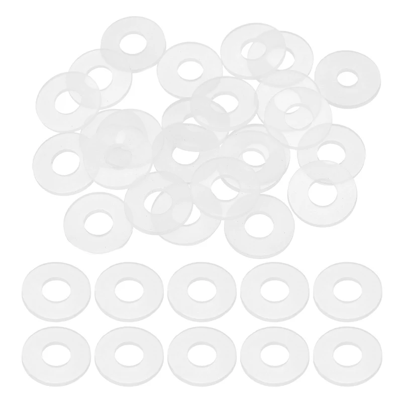 25Pcs M8 Silicone Flat Washer 8mm ID 20mm OD 2mm Thick O Sealing Ring
