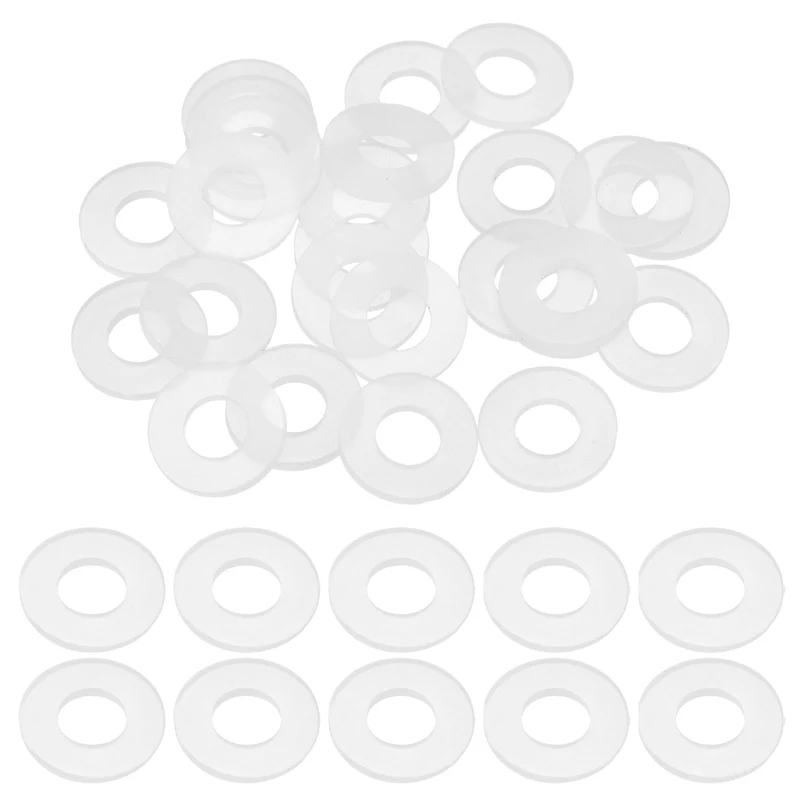 25Pcs M8 Silicone Flat Washer 8mm ID 18mm OD 2mm Thick O Sealing Ring
