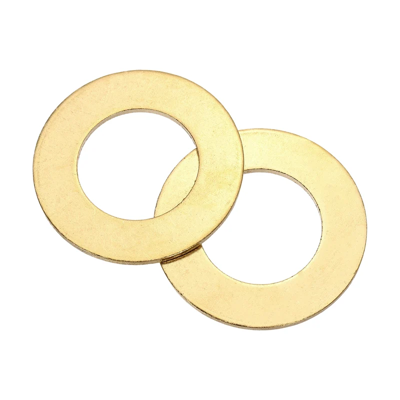 M33x59x2.5mm Flat Washer, 2PCS Brass Automotive Drain Plug Gasket, Golden