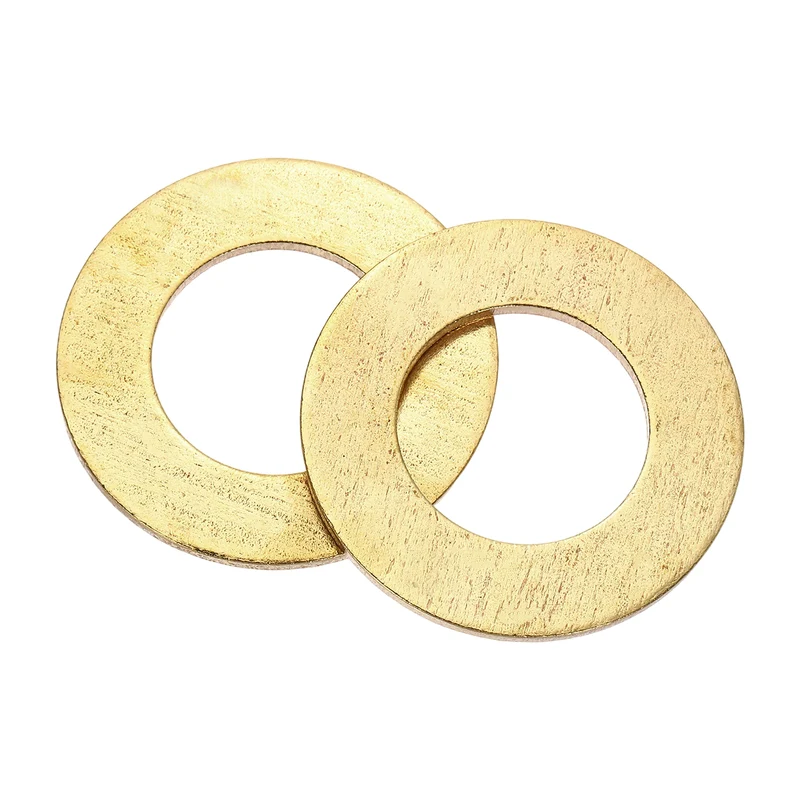 M30x54x3mm Flat Washer, 2PCS Brass Automotive Drain Plug Gasket, Golden