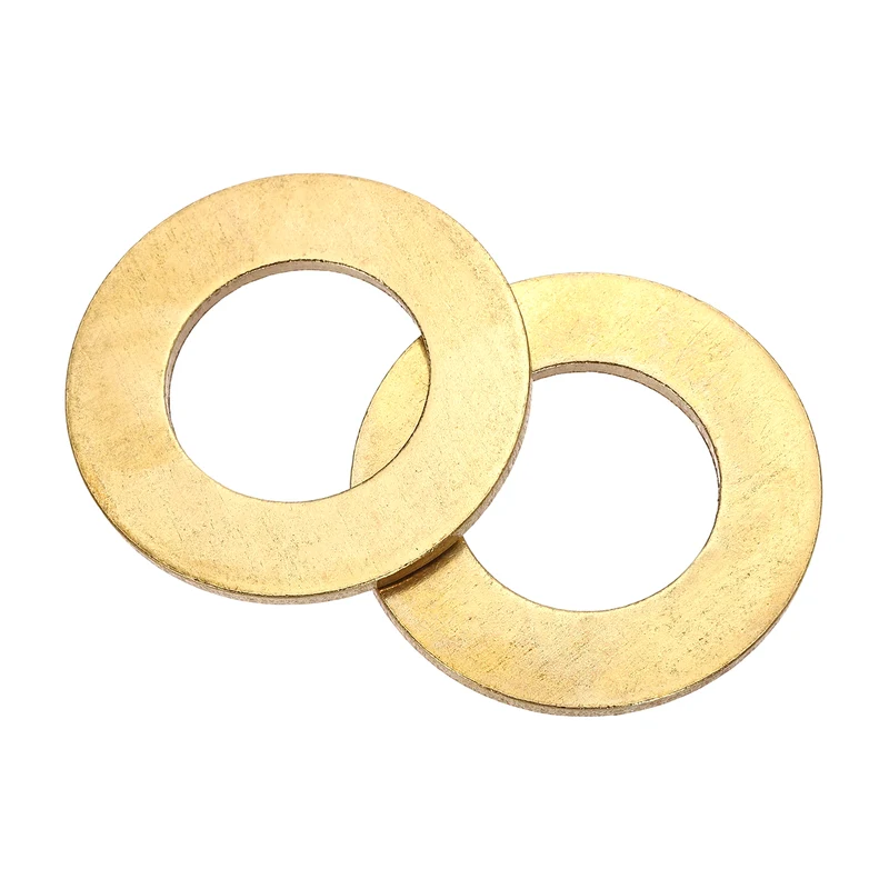 M27x50x3mm Flat Washer, 2PCS Brass Automotive Drain Plug Gasket, Golden
